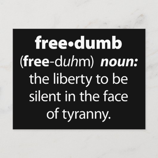 Freedumb Briefkaart (Voorkant)