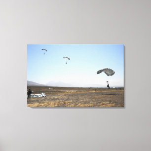 Freefall parachute jumpers canvas afdruk