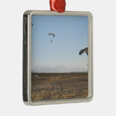 Freefall parachute jumpers metalen ornament (Rechts)