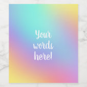 Freeform Pastel Rainbow Gradient Vins Étiquettes (Étiquettes simples)