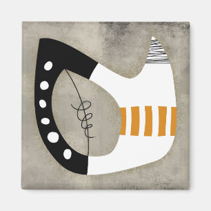 Freeform - Sinaasappel Zwart Wit Koelkastmagneet Magneet