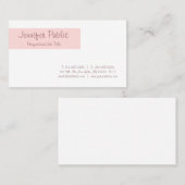 Freehand stijlvol, schoon ontwerp, zwart roze vlak visitekaartje (Voorkant / Achterkant)