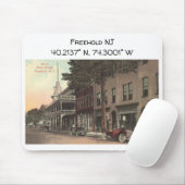 Freehold NJ Map Coordinate 1909  stijl Muismat (Met muis)