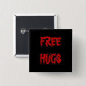 FREEHUGS VIERKANTE BUTTON 5,1 CM (Voorkant /achterkant)
