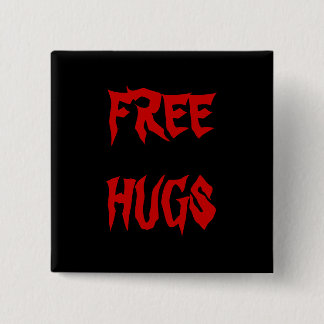 FREEHUGS VIERKANTE BUTTON 5,1 CM