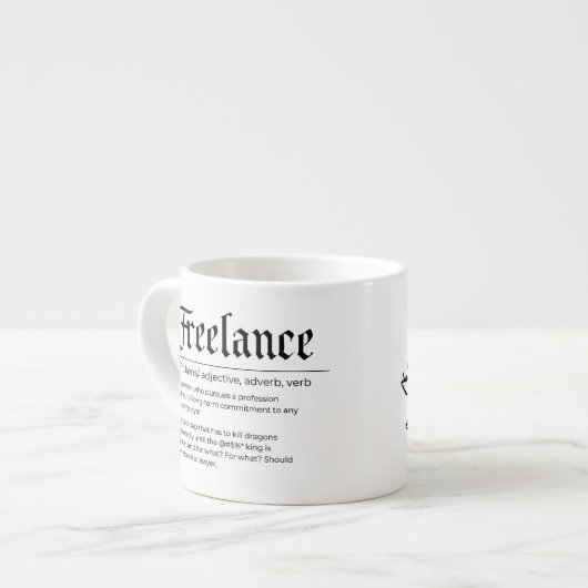 Freelance Espresso Mok (Voorkant links)