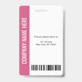 Freelance Fotograaf Badge in Bright Fuchsia (Back)