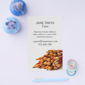 Freelance leraar of leraar stijlvol potlood flyer (Enkel)