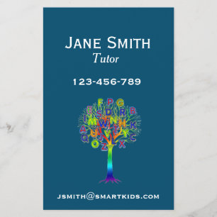 Freelance leraar of leraar voor elk onderwerp flyer