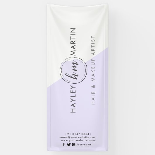 Freelance Makeup Artist of Salon Custom Logo Spandoek (Verticaal)