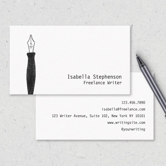 Freelance Schrijver Auteur Redacteur Copywriter Pe Visitekaartje