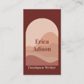 Freelance schrijver Terracotta Abstract Boho Visitekaartje (Voorkant)