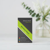 Freelance Writer - Premium Black en Green Visitekaartje (Staand voorkant)