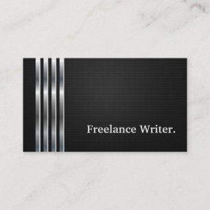 Freelance Writer Professional Black Silver Visitekaartje