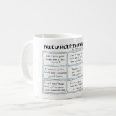 Freelancer Facepalm Bingo Mug (Devant gauche)
