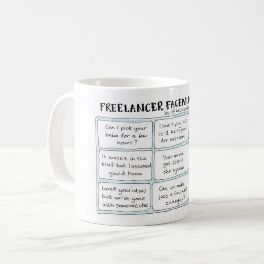 Freelancer Facepalm Bingo Mug (Devant gauche)