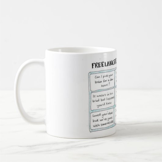 Freelancer Facepalm Bingo Mug (Gauche)