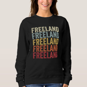 Freeland Pennsylvania Freeland PA Retro Vintage Te Trui