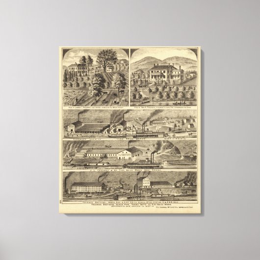 Freeman Brothers Works, Ohio Canvas Afdruk (Voorkant)