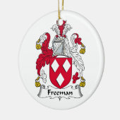 Freeman Family Crest Keramisch Ornament (Links)
