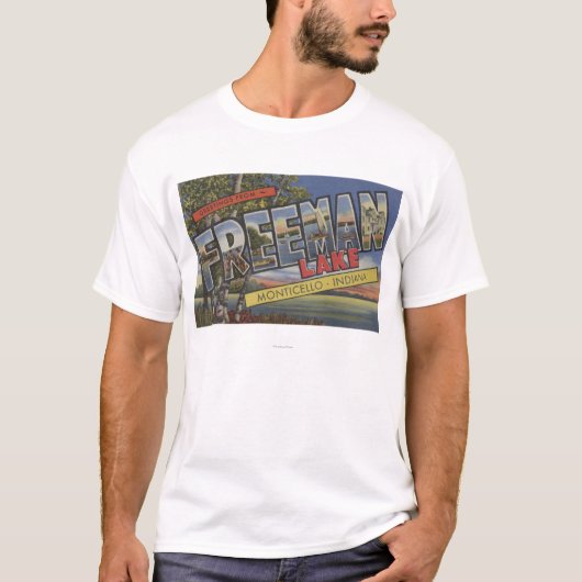 Freeman Lake - Grote Letter-scènes T-shirt (Voorkant)