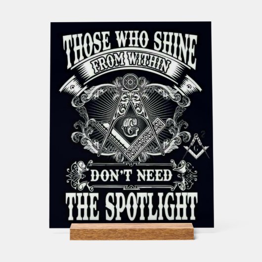 Freemason Acryl Bord (Voorkant)