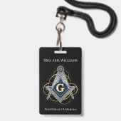 Freemason Badge (Back with Lanyard)