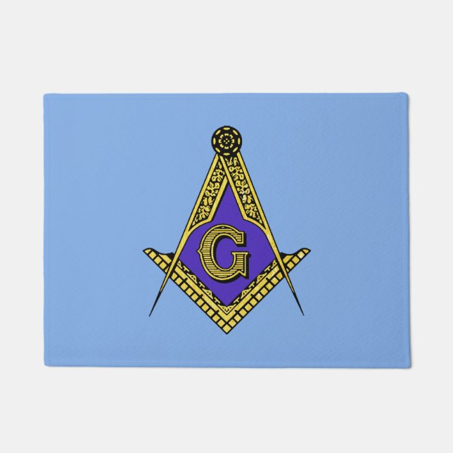 Freemason (blauw) deurmat (Voorkant)