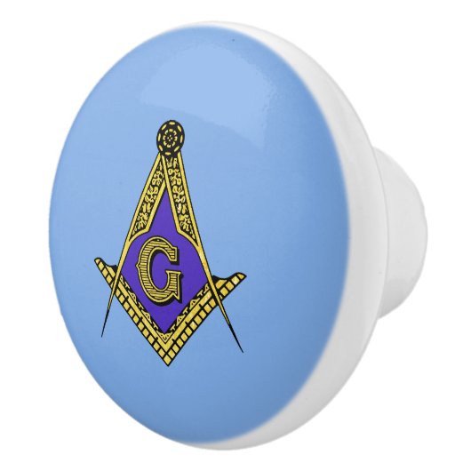 Freemason (blauw) keramische knop (Rechts)