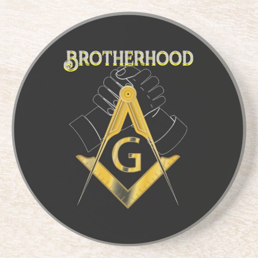 Freemason Brotherhood Zandsteen Onderzetter (Voorkant)
