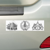 FREEMASON BUMPERSTICKER (Op auto)