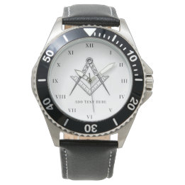 Freemason Carré et Compass Charité Montre Masoniqu