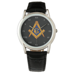 Freemason Carré et Compass Charité Montre Masoniqu