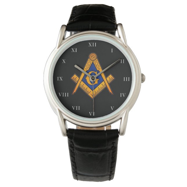 Freemason Carré et Compass Charité Montre Masoniqu (devant)
