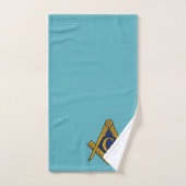Freemason Carré et Compass Masonic Blue (Serviette à main)