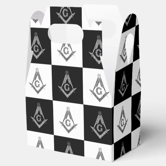 Freemason Checkered Pattern Bedankdoosjes (Geopend)