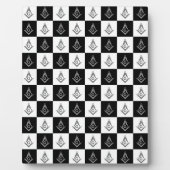 Freemason Checkered Pattern Fotoplaat (Voorkant)