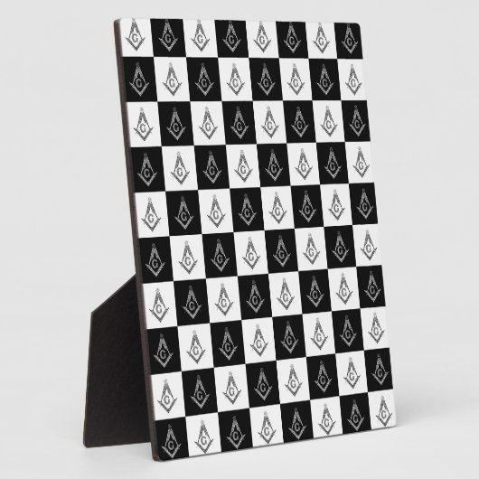 Freemason Checkered Pattern Fotoplaat (Zijkant)