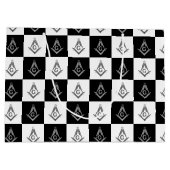 Freemason Checkered Pattern Groot Cadeauzakje (Achterkant)