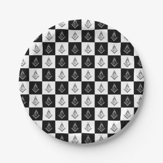 Freemason Checkered Pattern Papieren Bordje