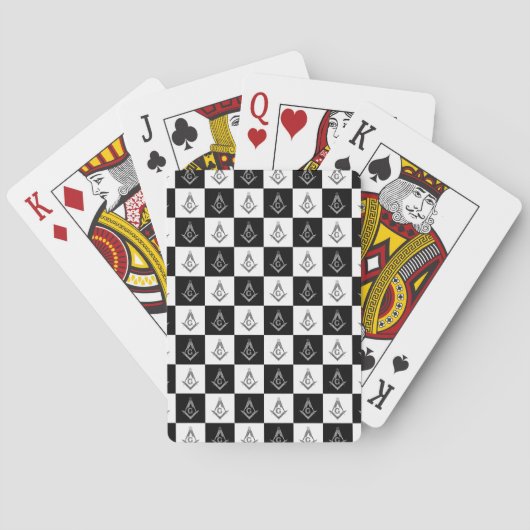 Freemason Checkered Pattern Pokerkaarten (Achterkant)