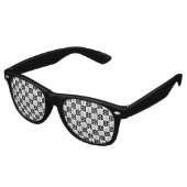 Freemason Checkered Pattern Retro Zonnebril (Gekanteld)