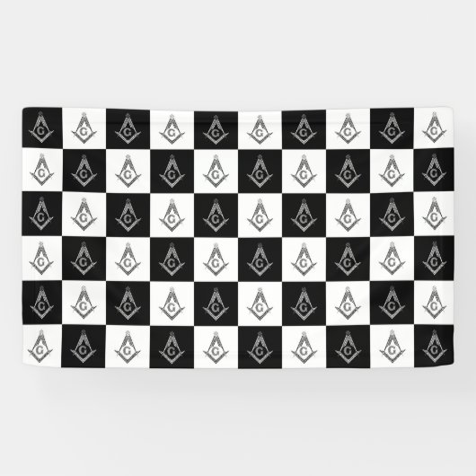 Freemason Checkered Pattern Spandoek (Horizontaal)