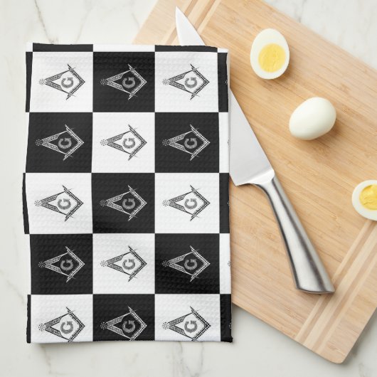 Freemason Checkered Pattern Theedoek (Quarter Fold)