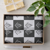 Freemason Checkered Pattern Tissuepapier (Geschenk)