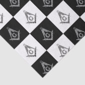 Freemason Checkered Pattern Tissuepapier (Detail)
