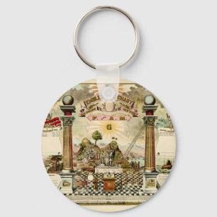 Freemason Eblematic Chart Sleutelhanger
