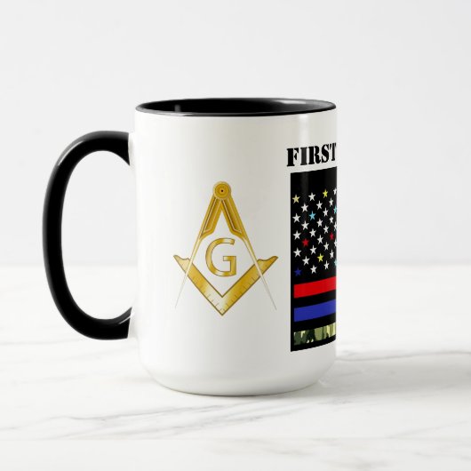 Freemason First Responders Waterfles Mok (Links)