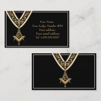Freemason Freemasonry Symbol Masonic Black Gold Visitekaartje