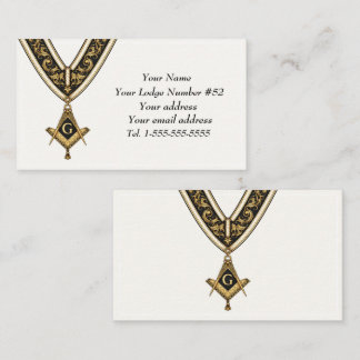 Freemason Freemasonry Symbol Masonic White Gold Visitekaartje